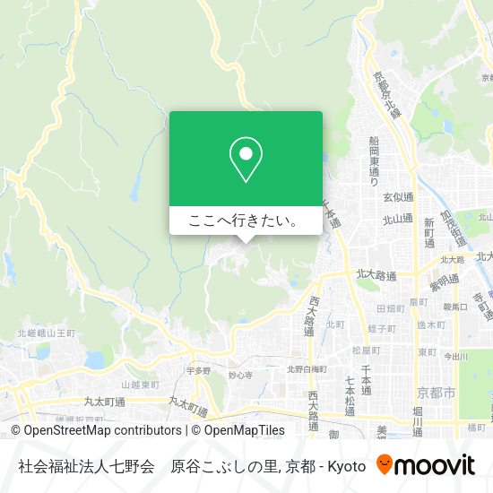 社会福祉法人七野会　原谷こぶしの里地図