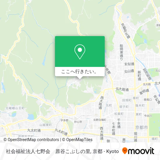 社会福祉法人七野会　原谷こぶしの里地図