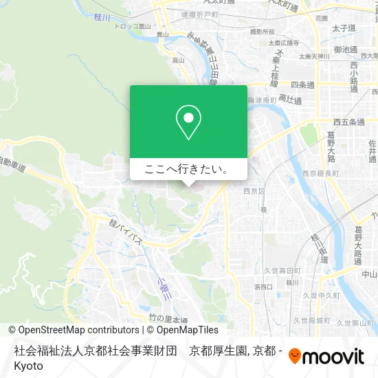 社会福祉法人京都社会事業財団　京都厚生園地図