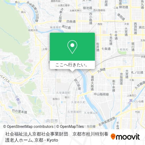 社会福祉法人京都社会事業財団　京都市桂川特別養護老人ホーム地図
