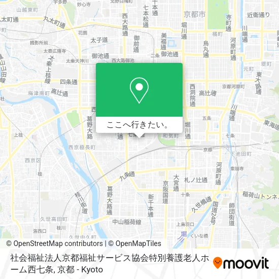 社会福祉法人京都福祉サービス協会特別養護老人ホーム西七条地図