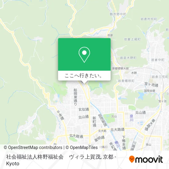 社会福祉法人柊野福祉会　ヴィラ上賀茂地図