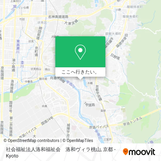 社会福祉法人洛和福祉会　洛和ヴィラ桃山地図
