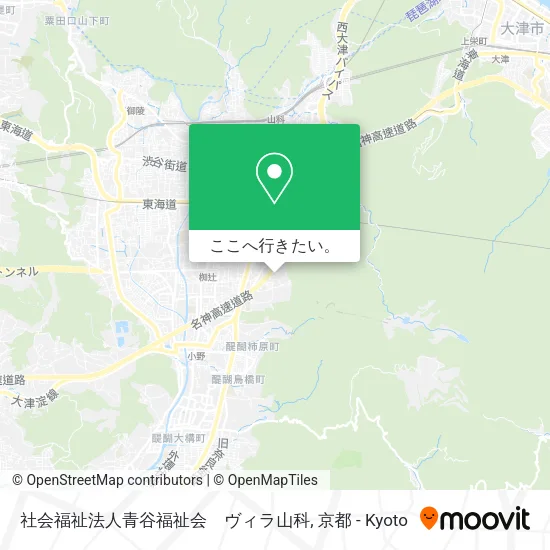社会福祉法人青谷福祉会　ヴィラ山科地図