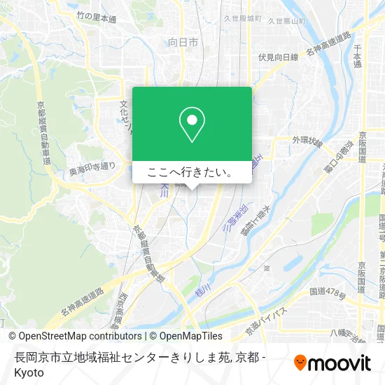 長岡京市立地域福祉センターきりしま苑地図