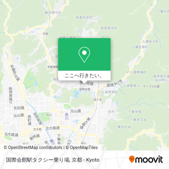 国際会館駅タクシー乗り場地図