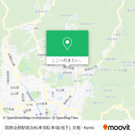 国際会館駅前自転車等駐車場(地下)地図