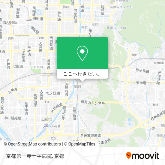 京都第一赤十字病院地図