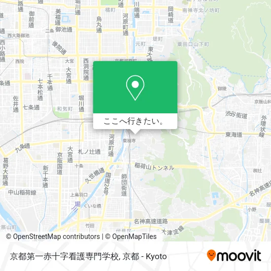 京都第一赤十字看護専門学校地図