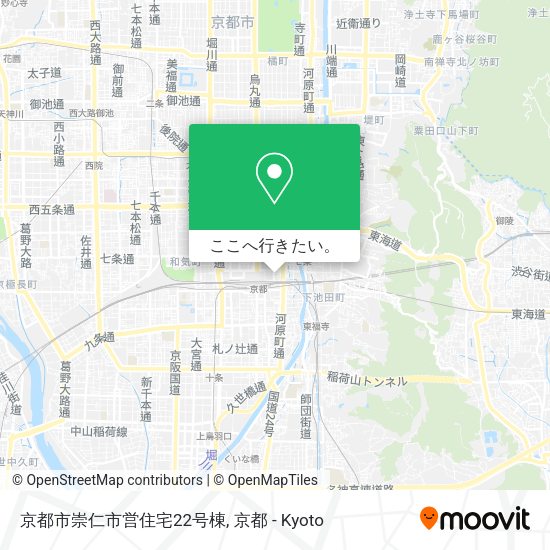 京都市崇仁市営住宅22号棟地図