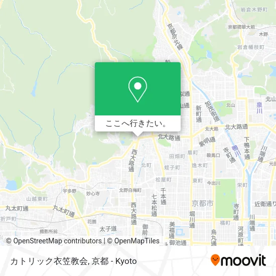 カトリック衣笠教会地図