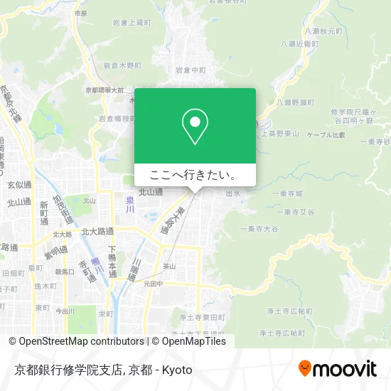 京都銀行修学院支店地図