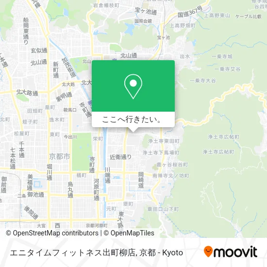エニタイムフィットネス出町柳店地図