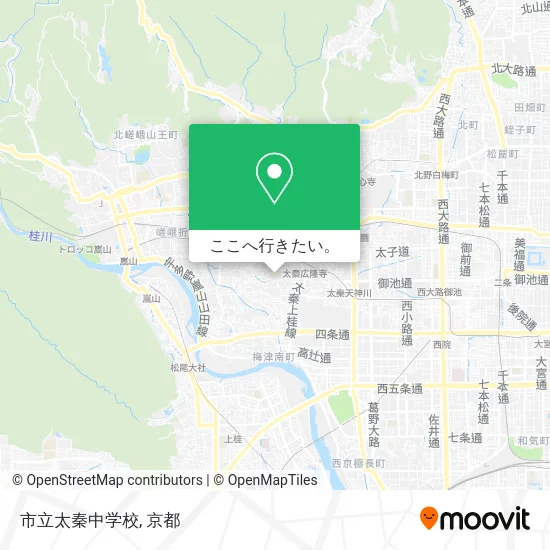 市立太秦中学校地図