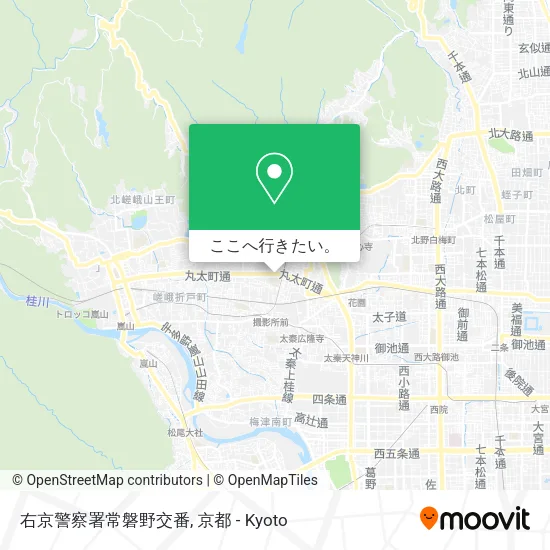 右京警察署常磐野交番地図