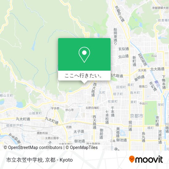 市立衣笠中学校地図