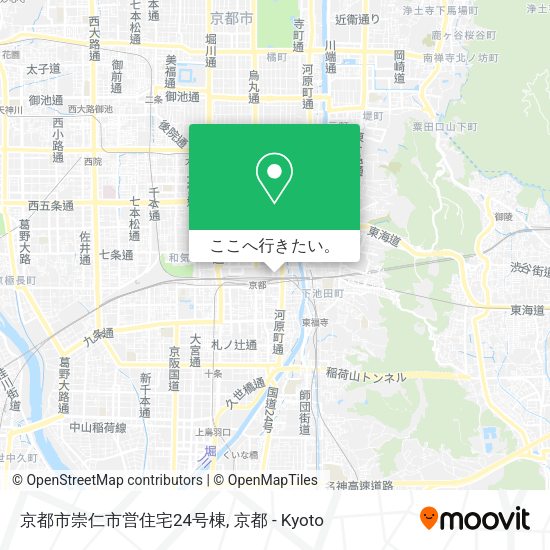 京都市崇仁市営住宅24号棟地図