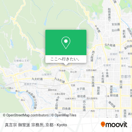 真言宗 御室派 宗務所地図