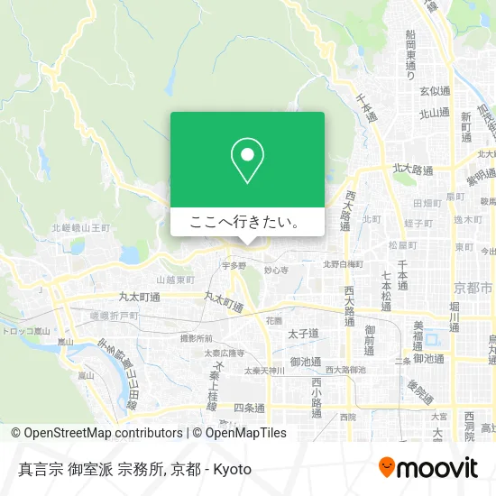 真言宗 御室派 宗務所地図
