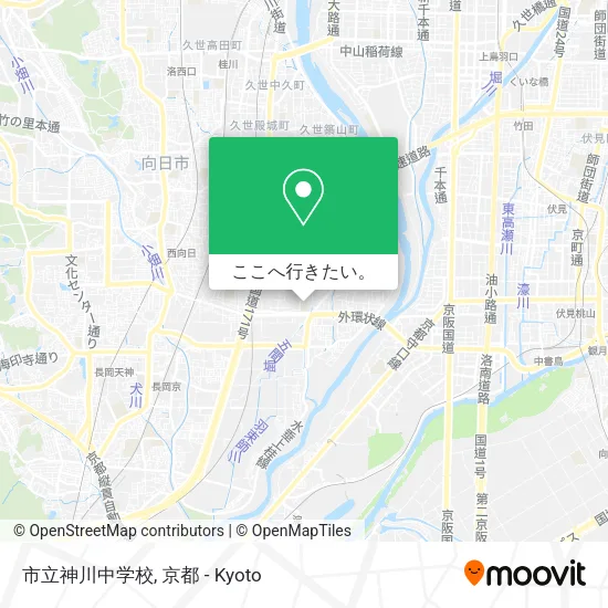 市立神川中学校地図