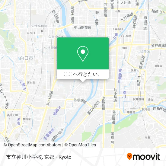 市立神川小学校地図