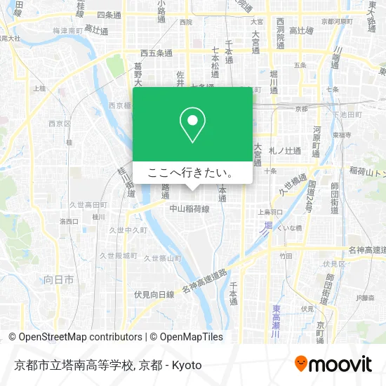 京都市立塔南高等学校地図