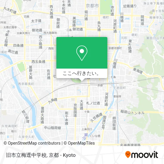 旧市立梅逕中学校地図