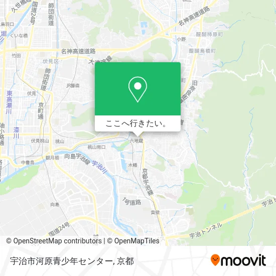 宇治市河原青少年センター地図