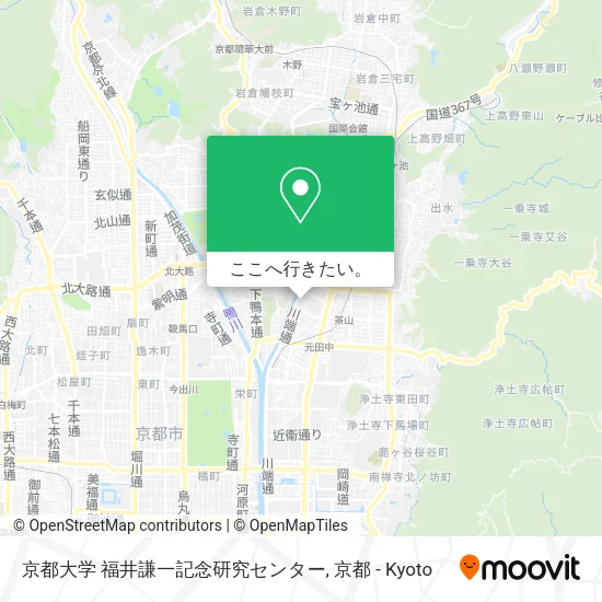 京都大学 福井謙一記念研究センター地図