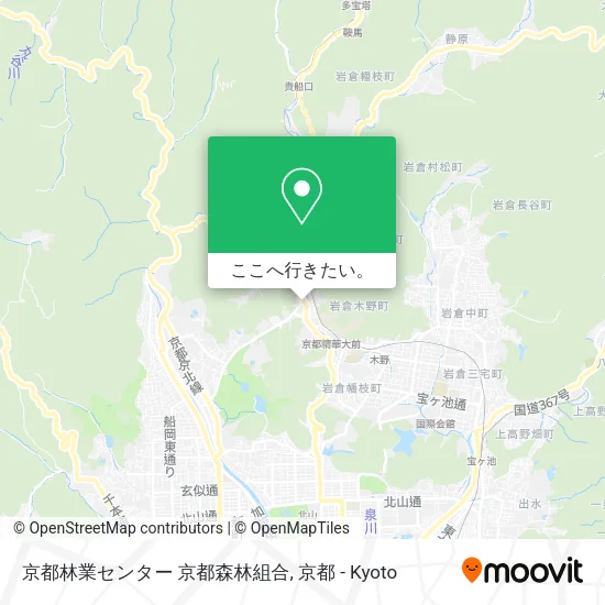 京都林業センター 京都森林組合地図