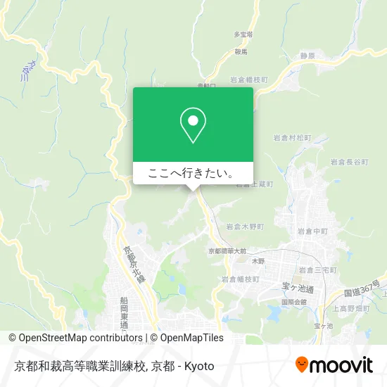 京都和裁高等職業訓練校地図