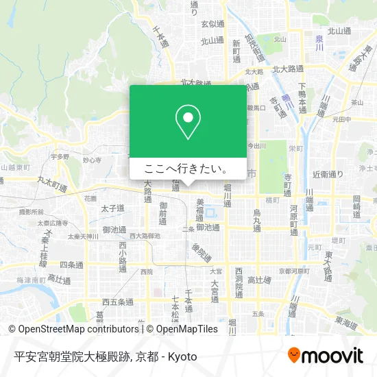 平安宮朝堂院大極殿跡地図
