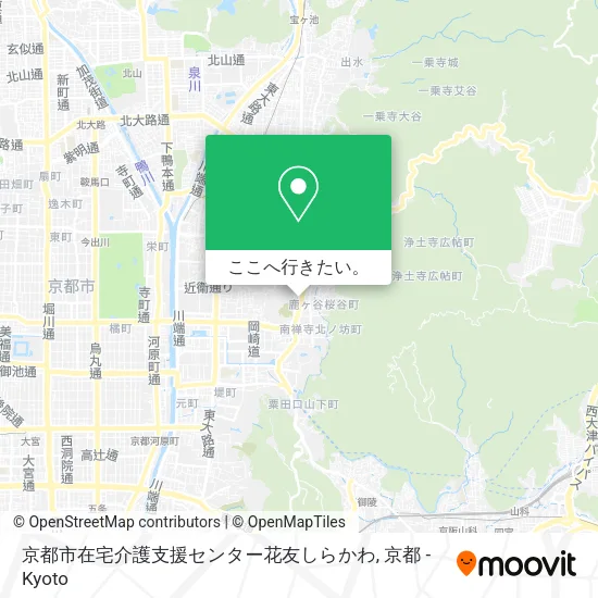 京都市在宅介護支援センター花友しらかわ地図
