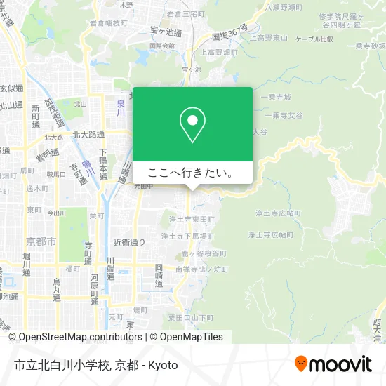 市立北白川小学校地図