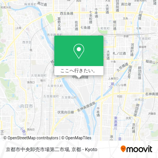 京都市中央卸売市場第二市場地図