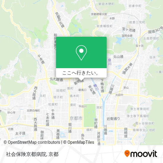 社会保険京都病院地図