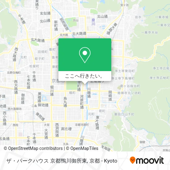 ザ・パークハウス 京都鴨川御所東地図