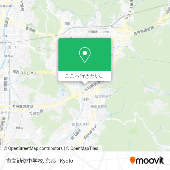 市立勧修中学校地図