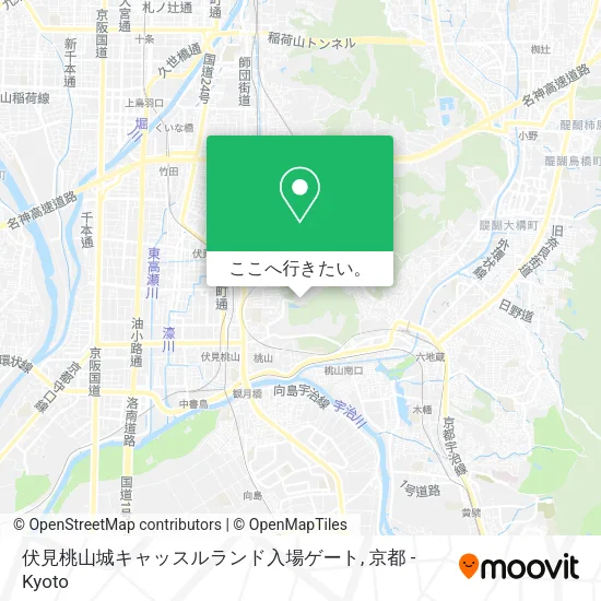 伏見桃山城キャッスルランド入場ゲート地図