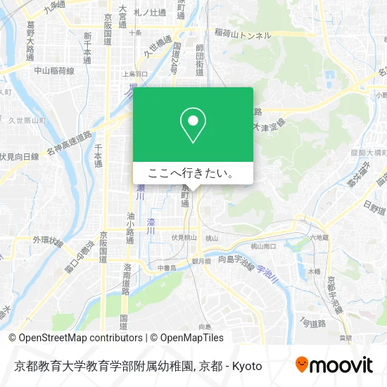 京都教育大学教育学部附属幼稚園地図