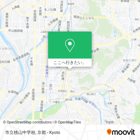 市立桃山中学校地図