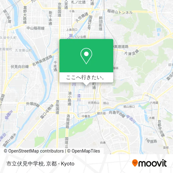 市立伏見中学校地図