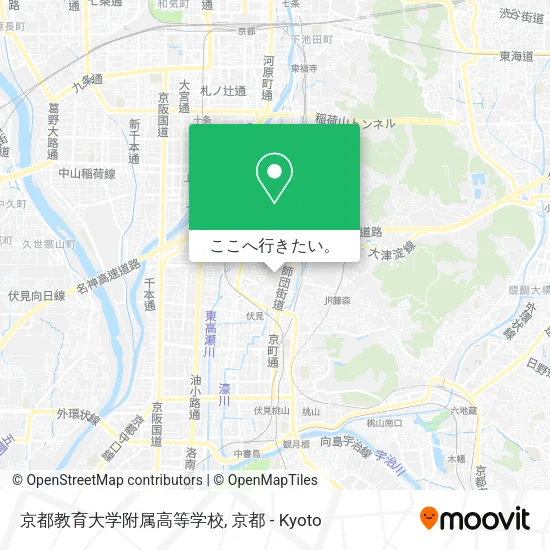 京都教育大学附属高等学校地図