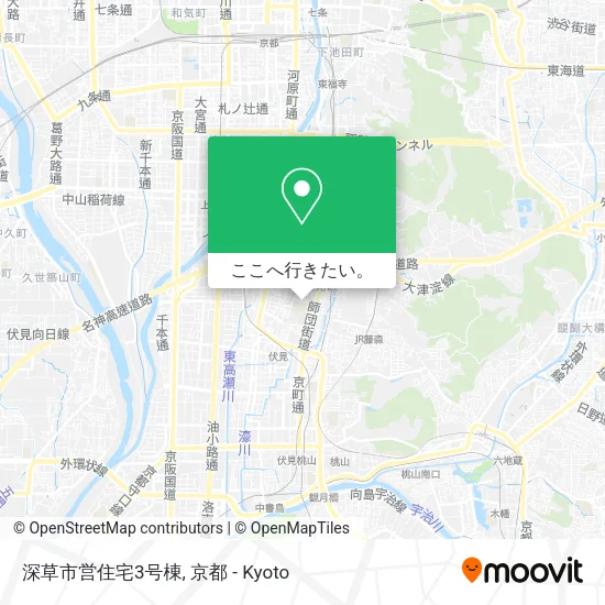 深草市営住宅3号棟地図