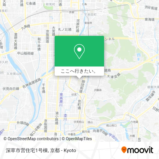 深草市営住宅1号棟地図
