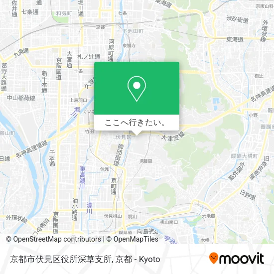 京都市伏見区役所深草支所地図