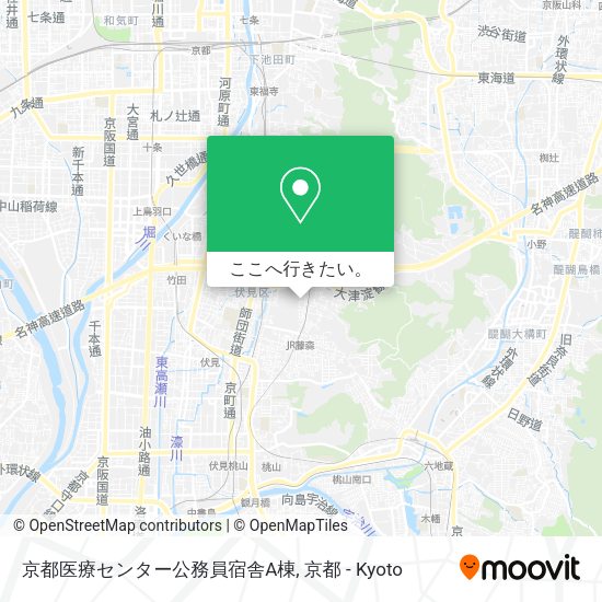 京都医療センター公務員宿舎A棟地図