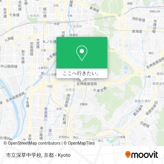 市立深草中学校地図