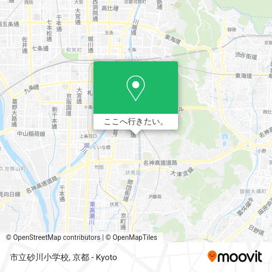 市立砂川小学校地図