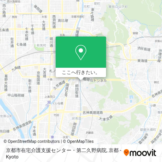 京都市在宅介護支援センター・第二久野病院地図